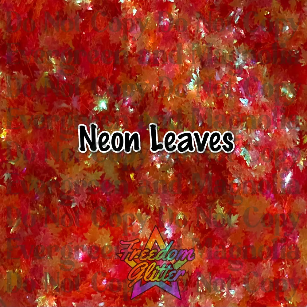 Neon Leaves (Shape Glitter)