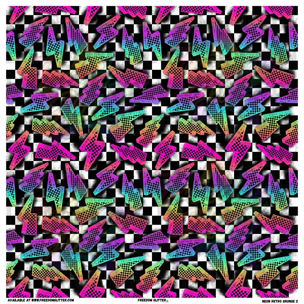 Neon Retro Grunge 2 (Printed Vinyl)