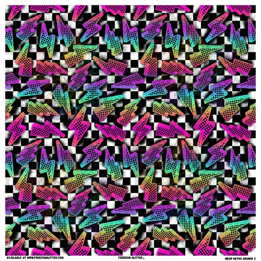 Neon Retro Grunge 2 (Printed Vinyl)