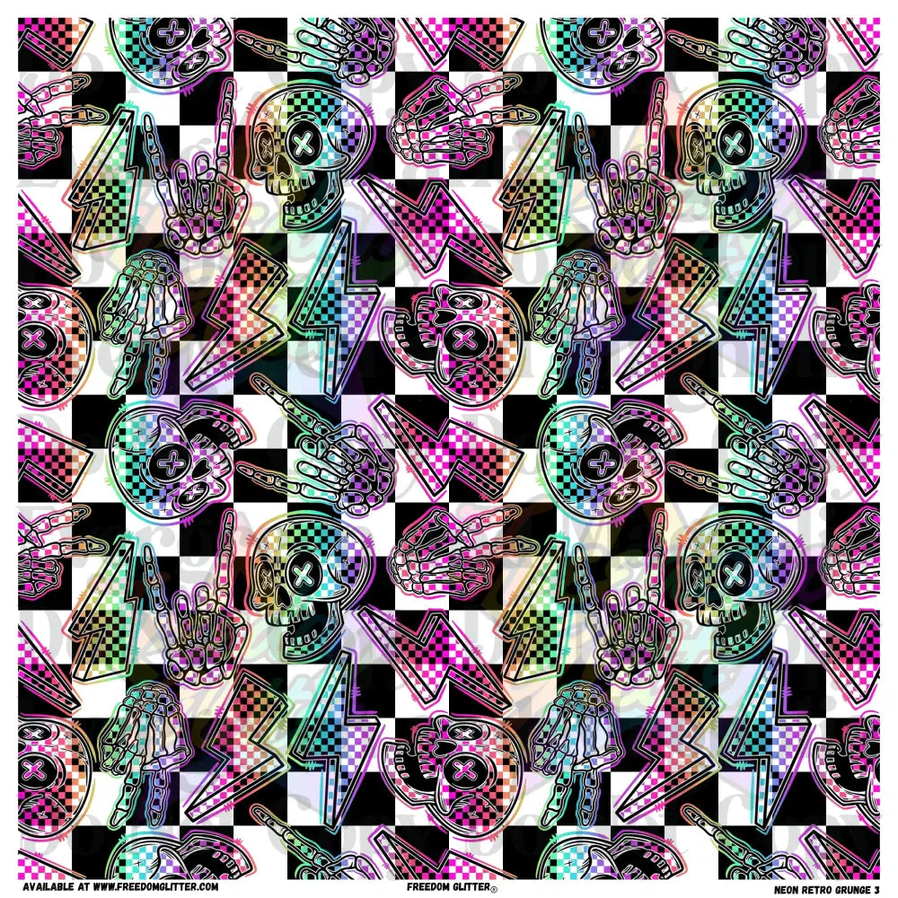 Neon Retro Grunge 3 (Printed Vinyl)