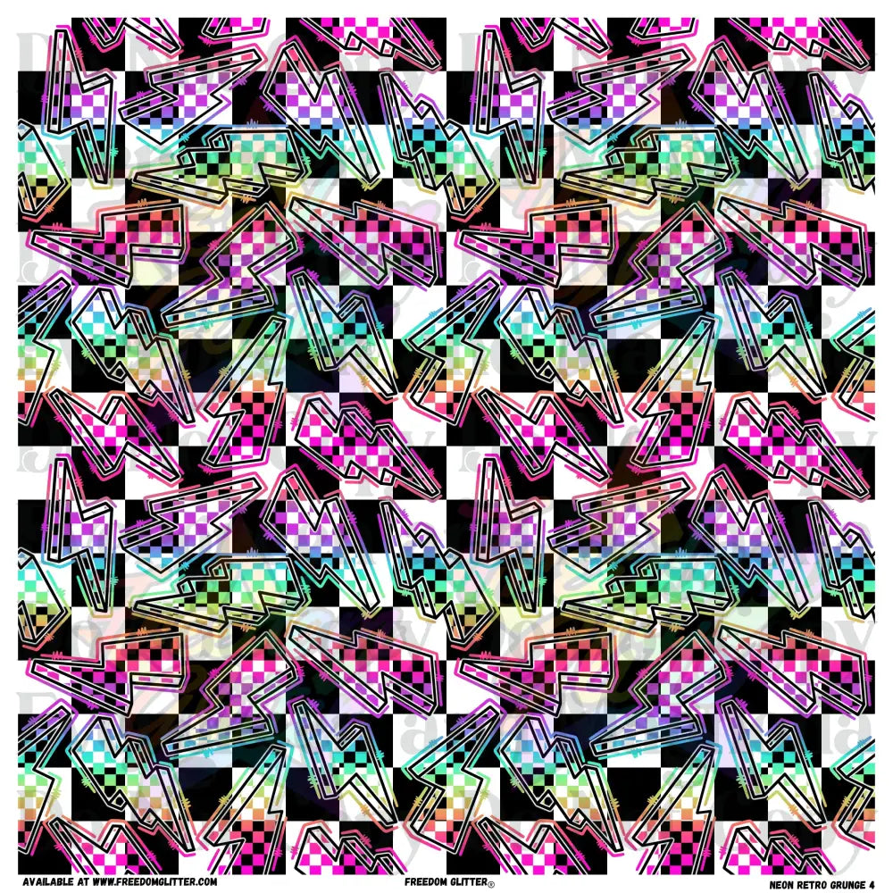 Neon Retro Grunge 4 (Printed Vinyl)