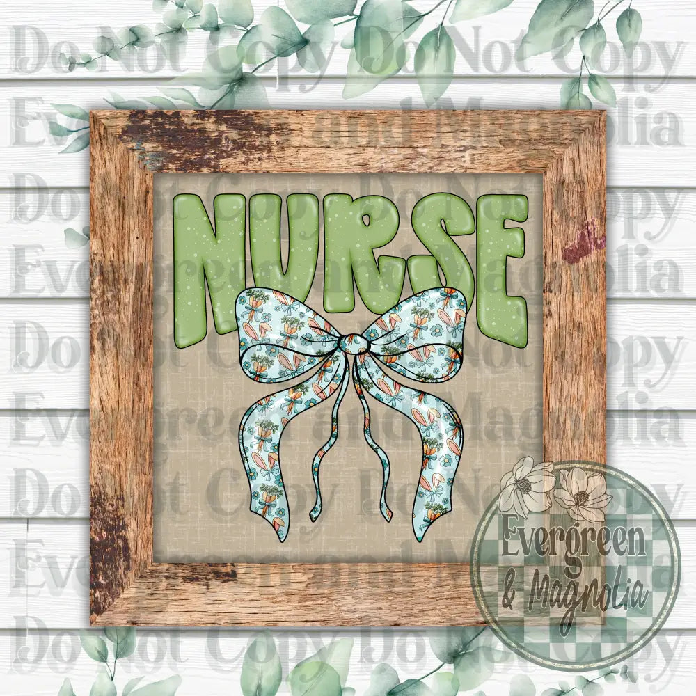 Nurse easter bow (green)