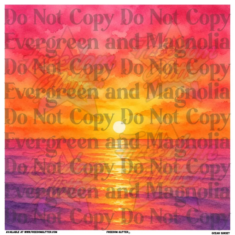 Ocean Sunset (Printed Vinyl)