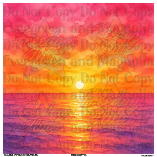 Ocean Sunset (Printed Vinyl)