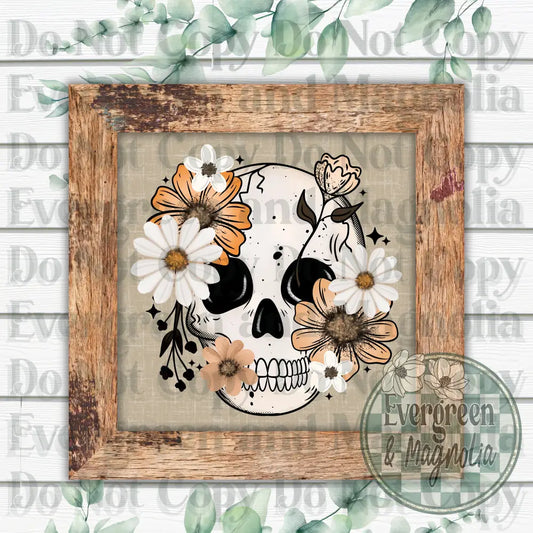 Orange Floral Skellie