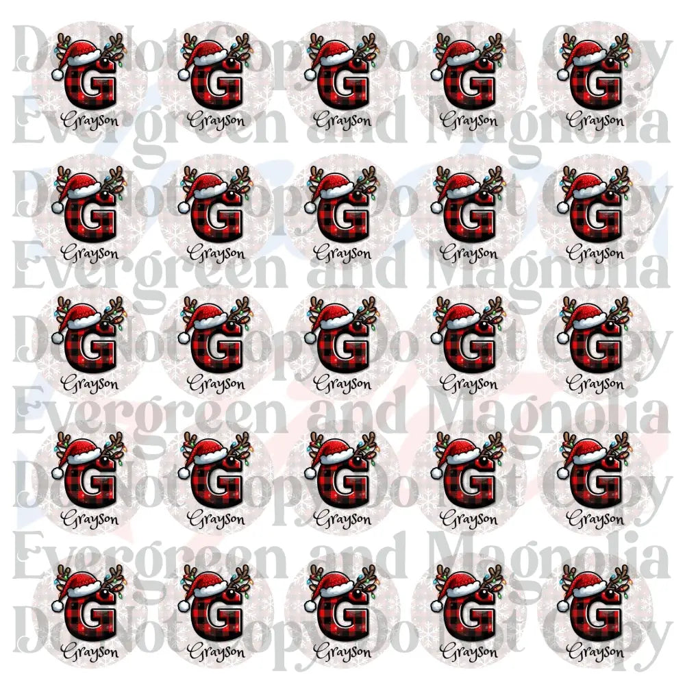 Customized Christmas Gift Tags - Plaid