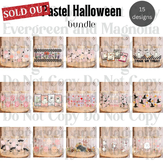 Pastel Halloween 16oz UvDTF Wrap Bundle