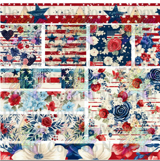 Mixed Image Sheet - Patriotic 3 (Printed Vinyl)