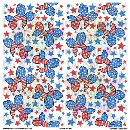 Patriotic Balloon Dogs (Printed Vinyl)