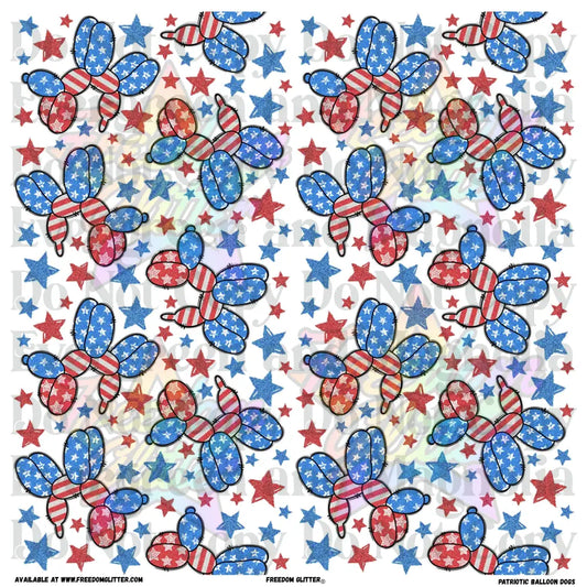 Patriotic Balloon Dogs (Printed Vinyl)