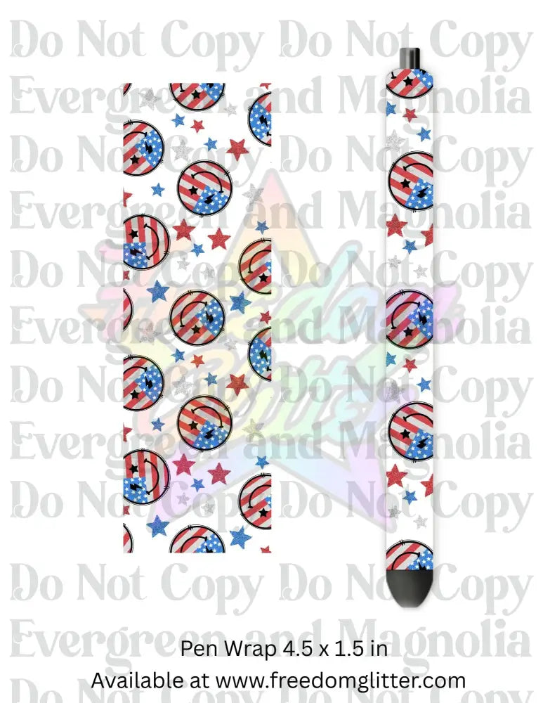 Patriotic Smileys (Printed Vinyl)