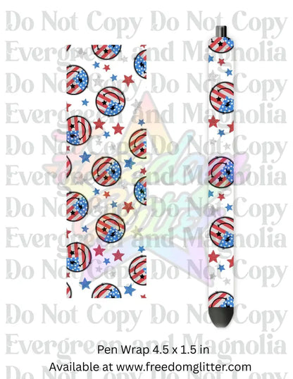 Patriotic Smileys (Printed Vinyl)