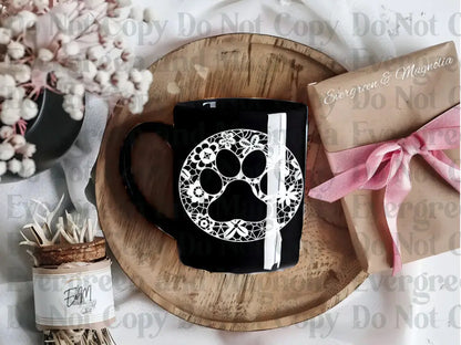 MIx Design Lace (26 Designs to Choose From) 3 inch / Paw Print Lace 2 Decal
