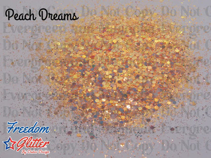 Peach Dreams (Metallic/Iridescent Glitter)