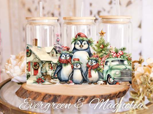 Penguin Christmas Family Animals