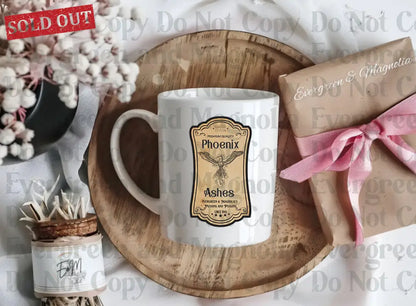 Wizard Potions & Poisons Labels 5 inch / Phoenix Ashes Decal