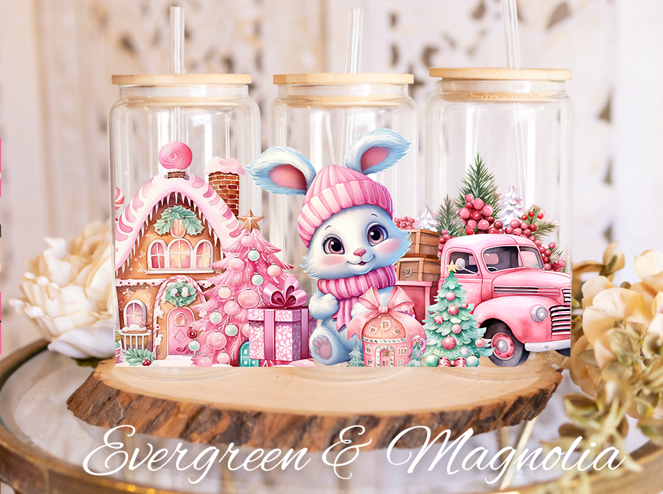 Pink Christmas Cute Rabbit