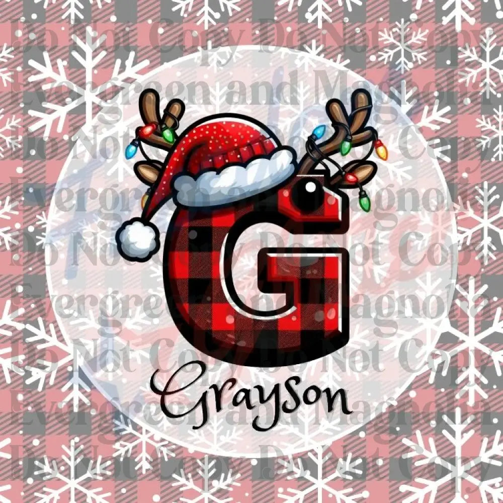 Customized Christmas Gift Tags - Plaid