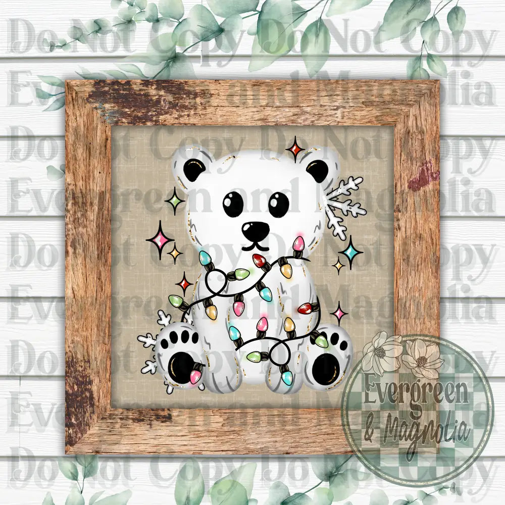 Polar Bear & Christmas Lights