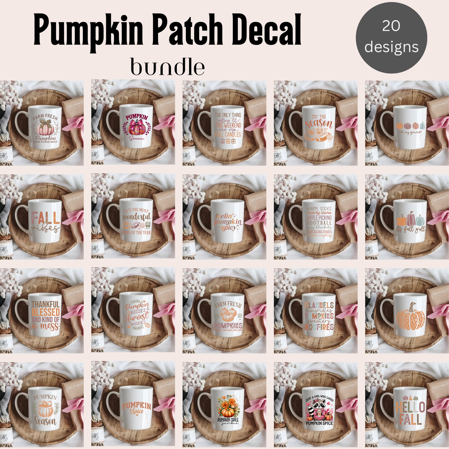 Pumpkin Patch UVDTF Decal Bundle