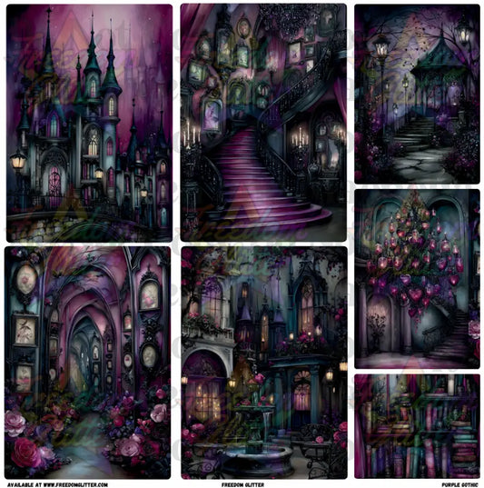 Mixed Image Sheet - Purple Gothic (Printed Vinyl)