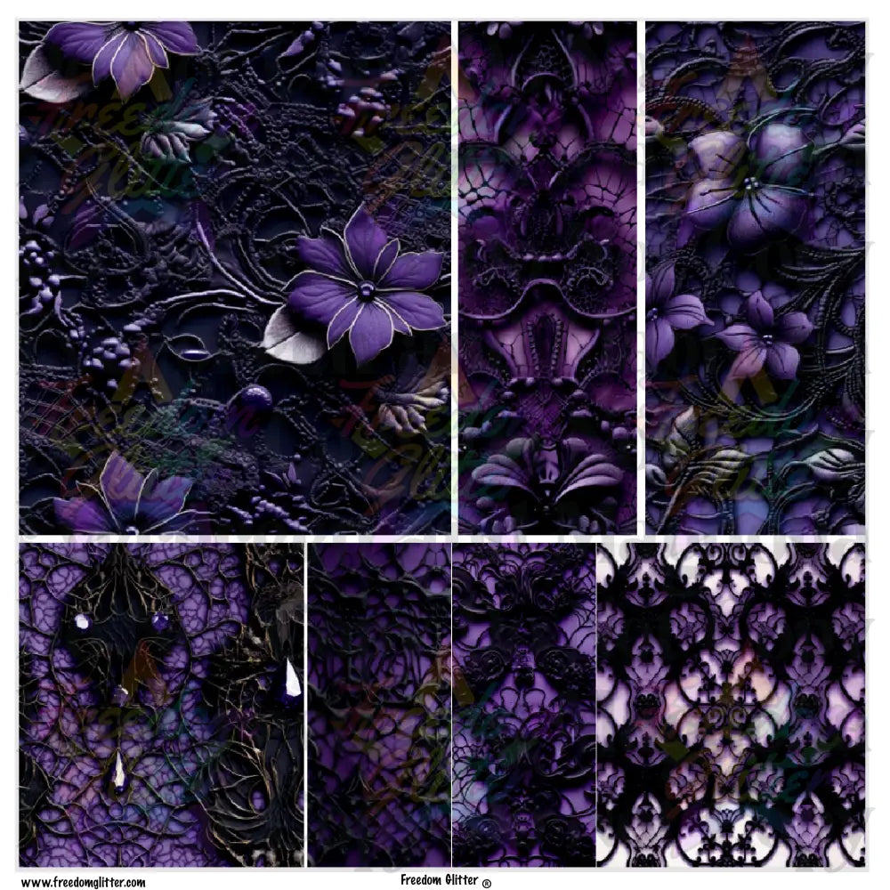 Mixed Image Sheet - Purple Lace (Printed Vinyl)