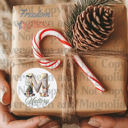 Customized Christmas Gift Tags - Reindeer