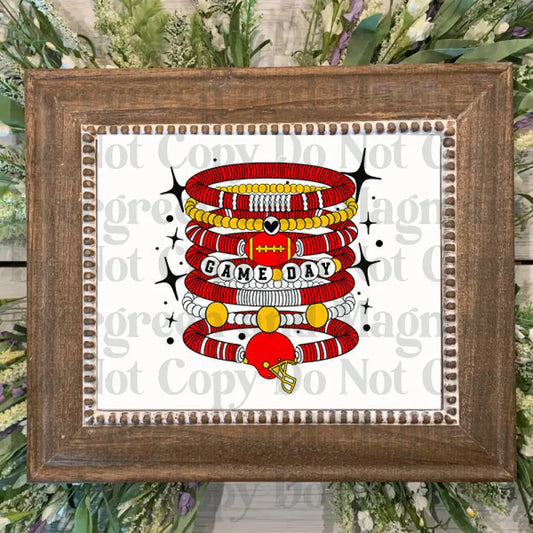 Red yellow football bracelet