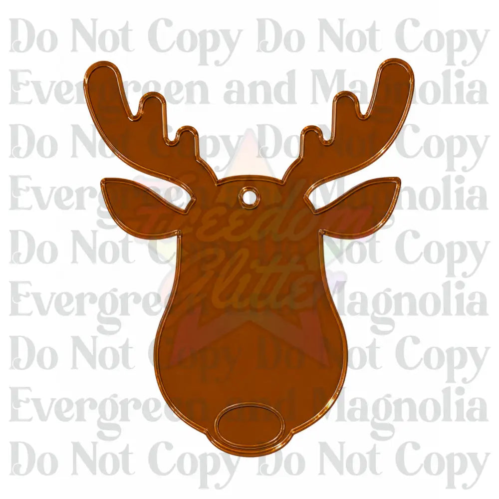 Reindeer Head Acrylic Ornament Blank – 4"