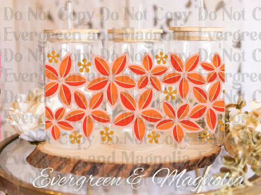 Retro Summer Floral UV DTF print