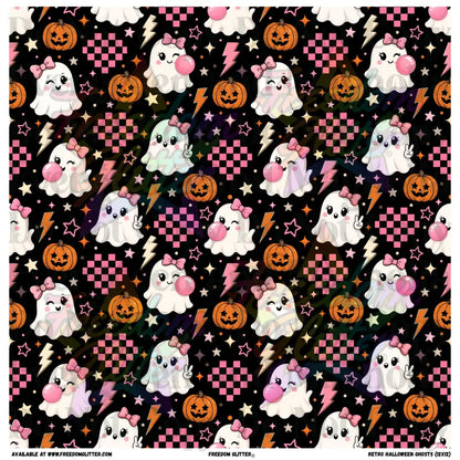 Retro Halloween Ghosts (Printed Vinyl)