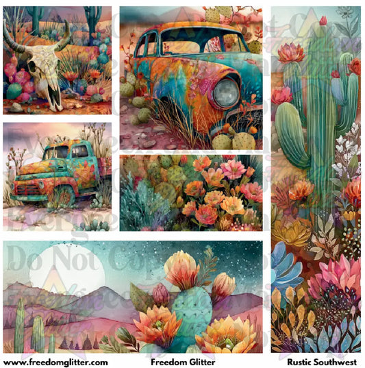 Mixed Image Sheet - Rustic Southwest (Printed Vinyl)