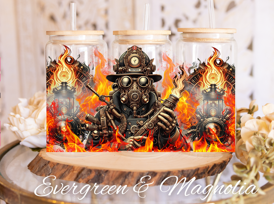 STEAMPUNK MALE FIRE firefighter