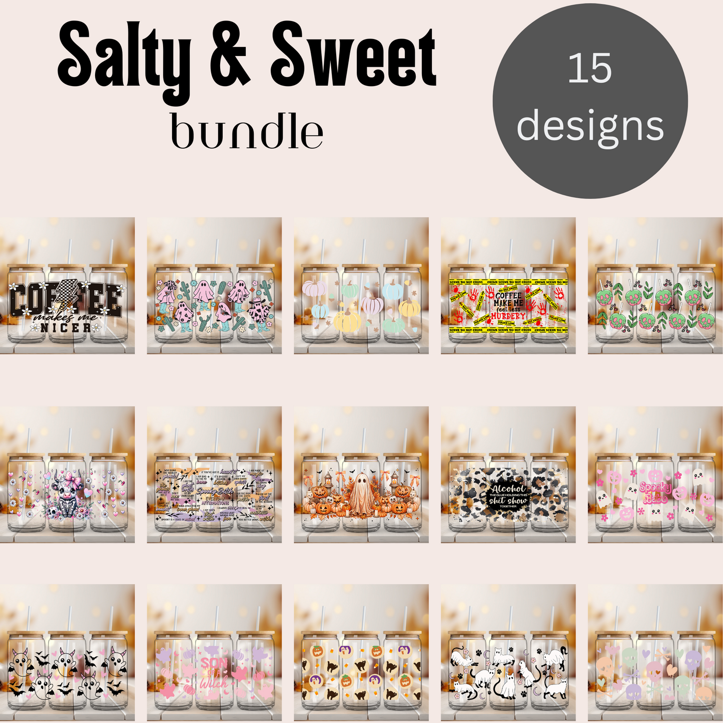 Salty & Sweet 16oz UvDTF Wrap Bundle