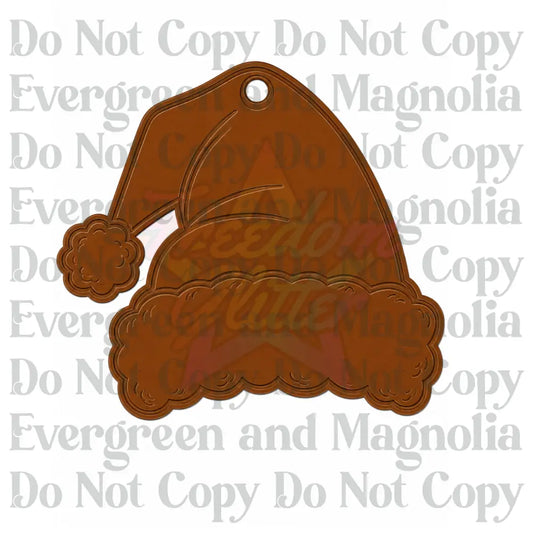 Santa Hat Acrylic Ornament Blank – 4"