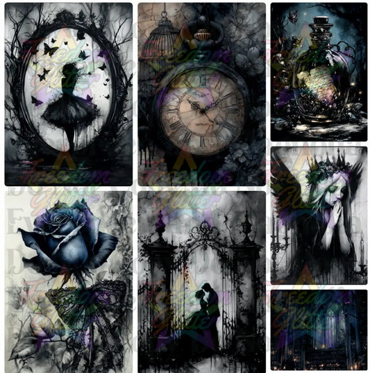 Mixed Image Sheet - Dark Fairies 4 (Printed Vinyl)