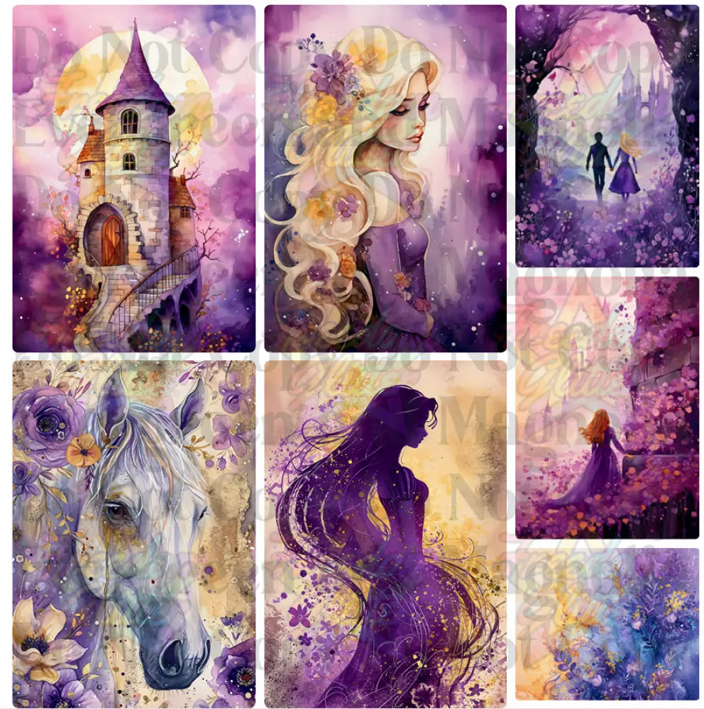 Mixed Image Sheet - Long Haired Princess (Printed Vinyl)