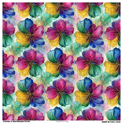 Shimmer Ink Floral 1 (Printed Vinyl)