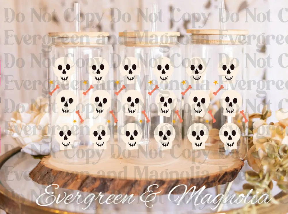 SkullsBones UV DTF print