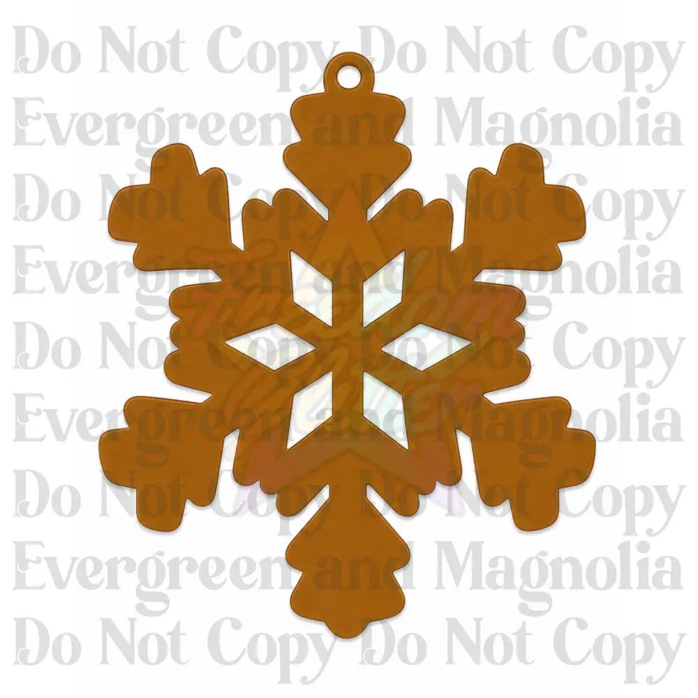 Snowflake 1 Acrylic Ornament Blank – 4"