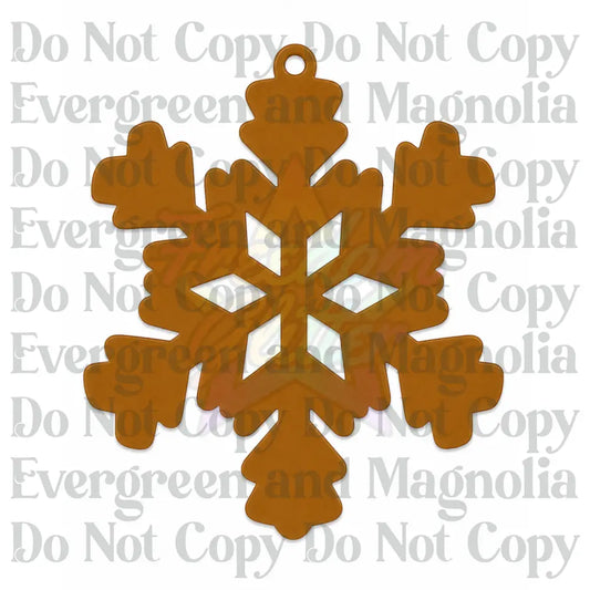 Snowflake 1 Acrylic Ornament Blank – 4"