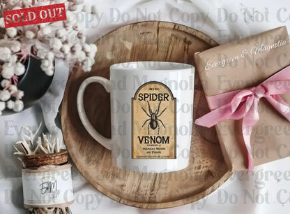 Wizard Potions & Poisons Labels 4 inch / Spider Venom Decal