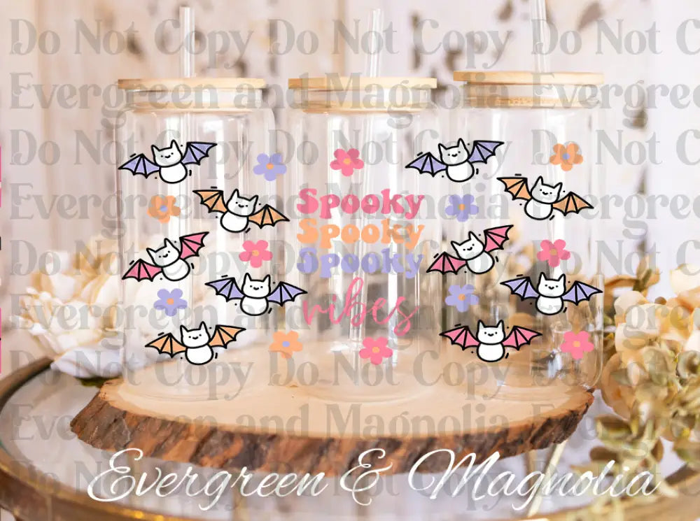 SpookySpookyVibes UV DTF print