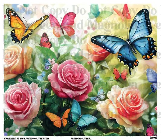 Spring Butterflies & Roses (Printed Vinyl)