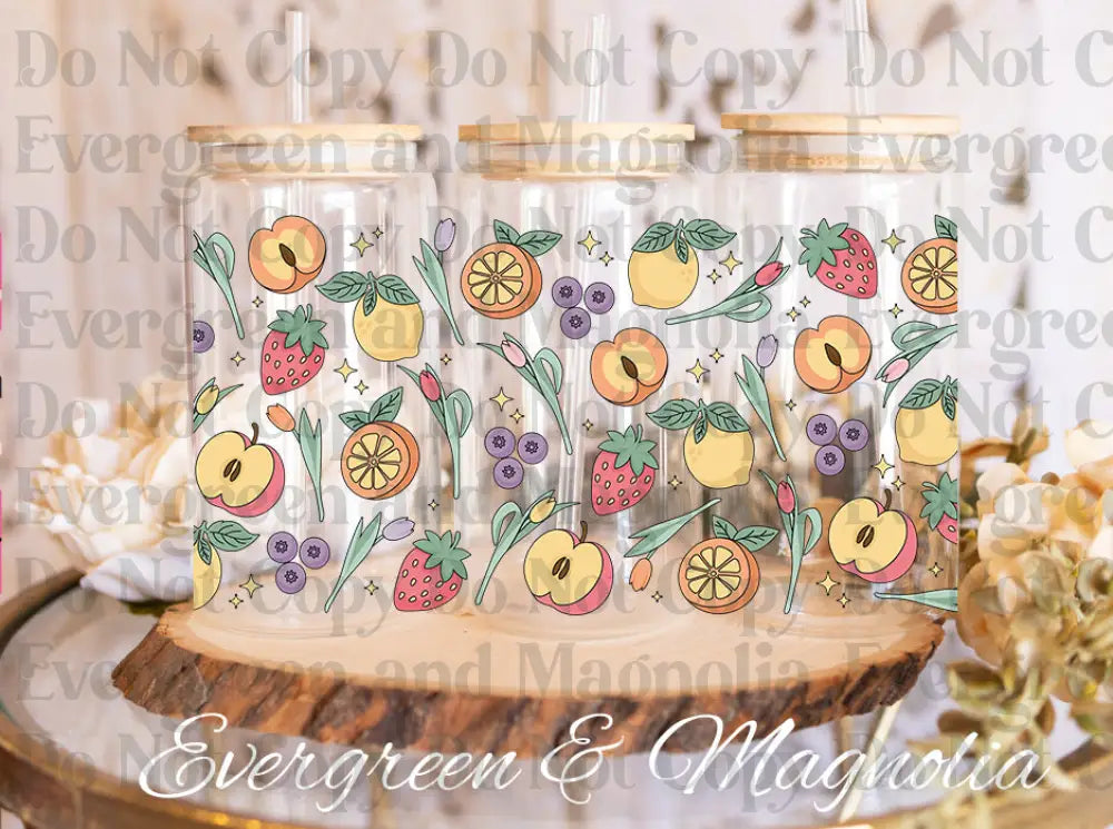 SpringFruitsCup UV DTF print