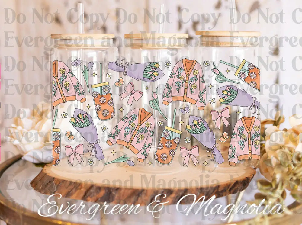 SpringGirlCup UV DTF print