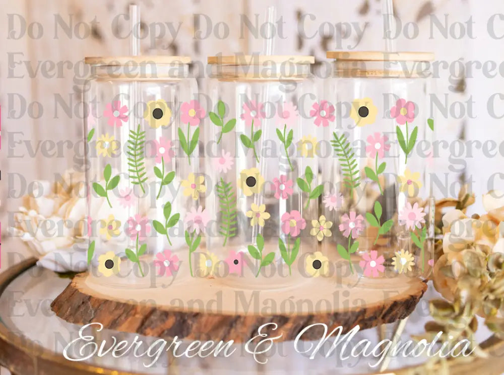 Spring flowers 2 UV DTF print