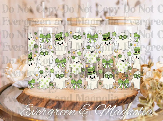 StPatricksGhostsCup UV DTF print