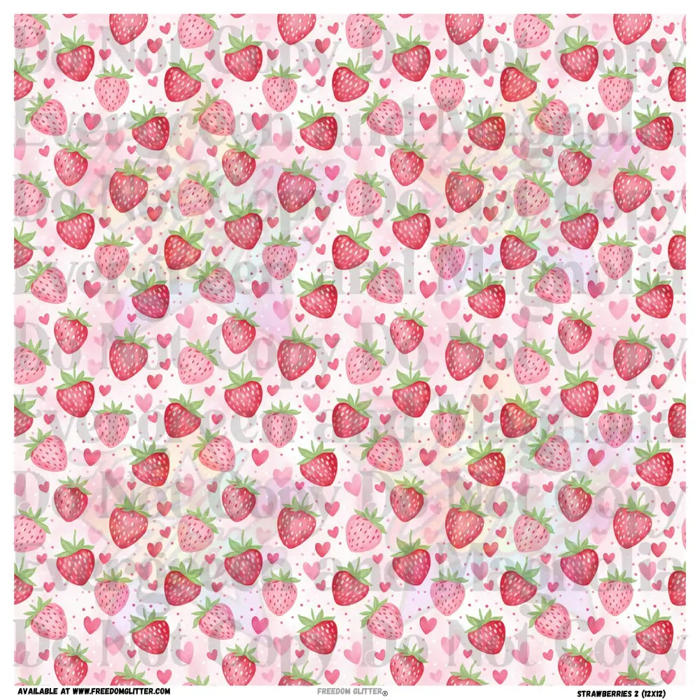 Strawberries & Bows 2 (Printed Vinyl)