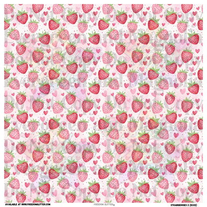 Strawberries & Bows 2 (Printed Vinyl)